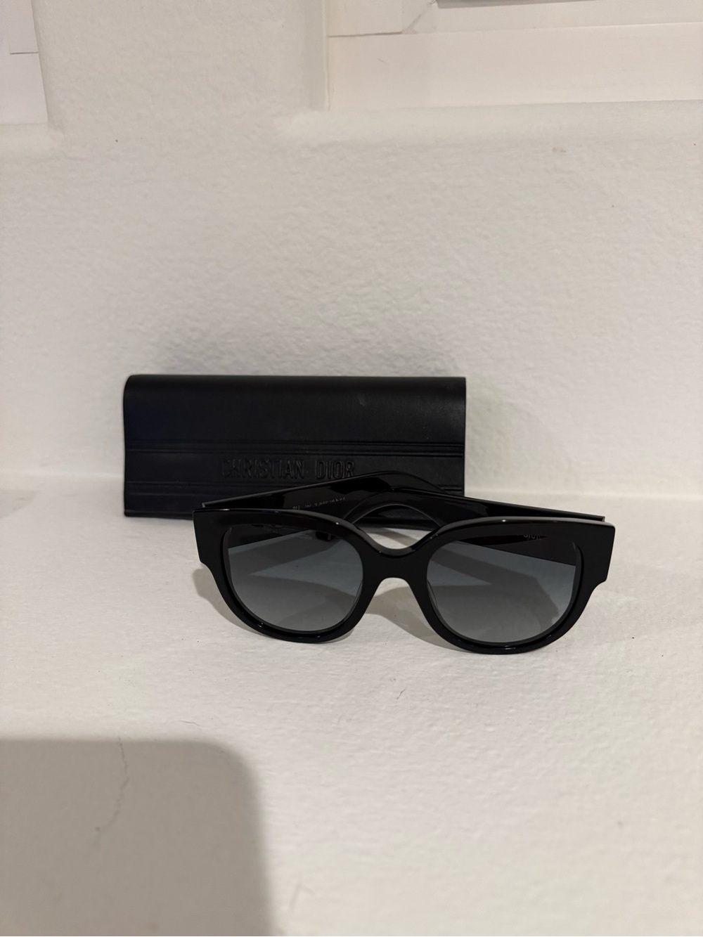 Dior Black Sunglasses with Gray Lenses